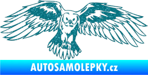 Samolepka Predators 077 pravá sova Ultra Metalic tyrkysová
