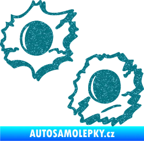 Samolepka Průstřely 001 levá Ultra Metalic tyrkysová