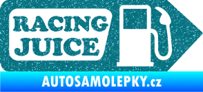 Samolepka Racing juice symbol tankování Ultra Metalic tyrkysová