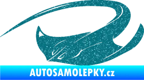 Samolepka Rejnok 002 levá Ultra Metalic tyrkysová
