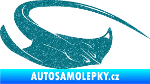 Samolepka Rejnok 002 pravá Ultra Metalic tyrkysová