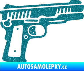 Samolepka Revolver 003 pravá Ultra Metalic tyrkysová