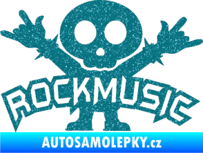 Samolepka Rock music fanda Ultra Metalic tyrkysová