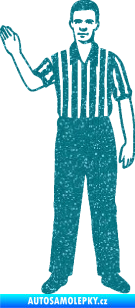 Samolepka Rozhodčí 001 levá Ultra Metalic tyrkysová