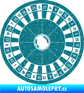 Samolepka Ruleta kolo 001 Ultra Metalic tyrkysová