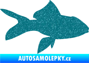 Samolepka Ryba 002 pravá Ultra Metalic tyrkysová