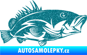 Samolepka Ryba 004 pravá Ultra Metalic tyrkysová