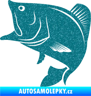 Samolepka Ryba 009 levá Ultra Metalic tyrkysová