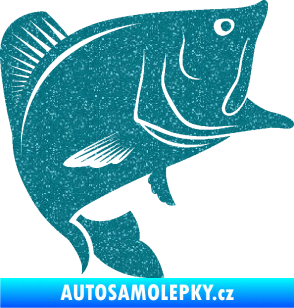 Samolepka Ryba 009 pravá Ultra Metalic tyrkysová