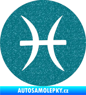 Samolepka Ryby 001 - horoskop Ultra Metalic tyrkysová