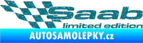 Samolepka Saab limited edition levá Ultra Metalic tyrkysová