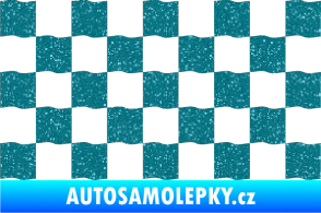 Samolepka Šachovnice 003 Ultra Metalic tyrkysová