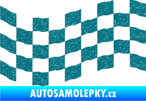 Samolepka Šachovnice 007 Ultra Metalic tyrkysová