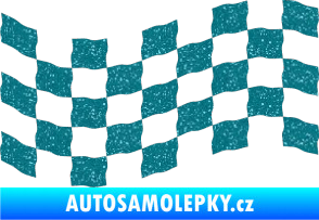 Samolepka Šachovnice 008 Ultra Metalic tyrkysová