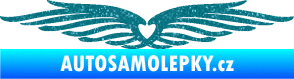 Samolepka Samolepka na zadní okno 002 srdce Ultra Metalic tyrkysová