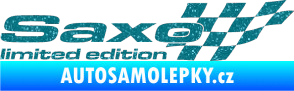Samolepka Saxo limited edition pravá Ultra Metalic tyrkysová