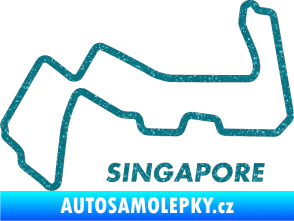 Samolepka Okruh Singapore Ultra Metalic tyrkysová