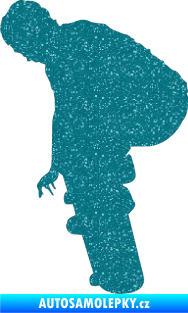 Samolepka Skateboard 003 levá Ultra Metalic tyrkysová