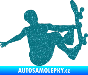 Samolepka Skateboard 008 pravá Ultra Metalic tyrkysová