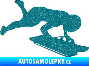 Samolepka Skeleton 002 pravá Ultra Metalic tyrkysová