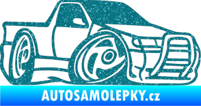 Samolepka Škoda Felicia korba karikatura pravá Ultra Metalic tyrkysová