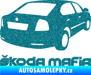 Samolepka Škoda mafia pravá Ultra Metalic tyrkysová