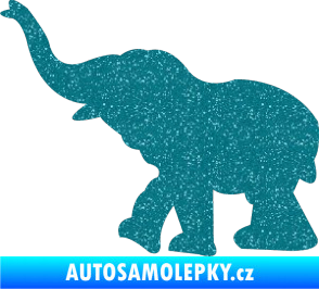 Samolepka Slon 022 levá Ultra Metalic tyrkysová