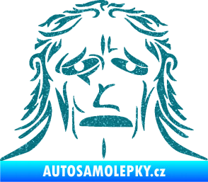 Samolepka Sněžný muž Ultra Metalic tyrkysová