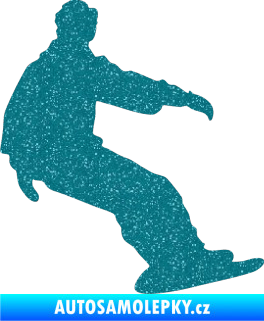 Samolepka Snowboard 006 levá Ultra Metalic tyrkysová