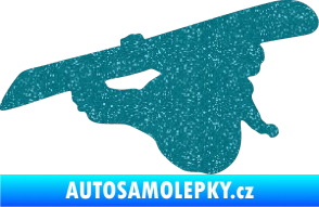 Samolepka Snowboard 007 pravá Ultra Metalic tyrkysová