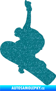 Samolepka Snowboard 012 levá Ultra Metalic tyrkysová