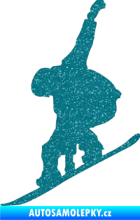 Samolepka Snowboard 018 levá Ultra Metalic tyrkysová