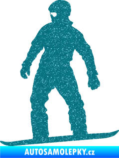 Samolepka Snowboard 024 levá Ultra Metalic tyrkysová