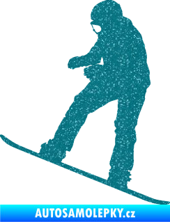 Samolepka Snowboard 030 levá Ultra Metalic tyrkysová