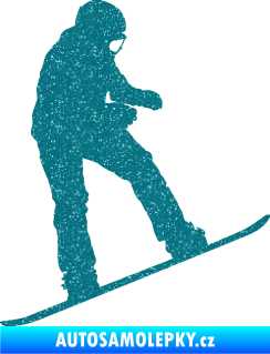 Samolepka Snowboard 030 pravá Ultra Metalic tyrkysová