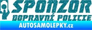 Samolepka Sponzor dopravní policie 004 Ultra Metalic tyrkysová