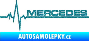 Samolepka Srdeční tep 035 pravá mercedes Ultra Metalic tyrkysová