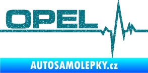 Samolepka Srdeční tep 036 levá Opel Ultra Metalic tyrkysová