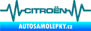 Samolepka Srdeční tep 057 Citroen Ultra Metalic tyrkysová