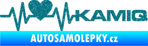 Samolepka Srdeční tep 066 pravá Kamiq Ultra Metalic tyrkysová