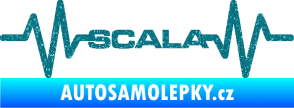 Samolepka Srdeční tep 075 Scala Ultra Metalic tyrkysová