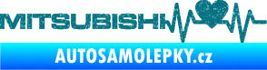 Samolepka Srdeční tep 082 levá Mitsubishi Ultra Metalic tyrkysová