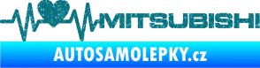 Samolepka Srdeční tep 082 pravá Mitsubishi Ultra Metalic tyrkysová