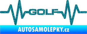 Samolepka Srdeční tep 085 Volkswagen Golf Ultra Metalic tyrkysová