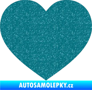 Samolepka Srdíčko 002 Ultra Metalic tyrkysová