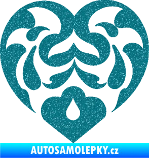 Samolepka Srdíčko 007 Ultra Metalic tyrkysová
