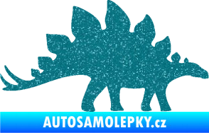 Samolepka Stegosaurus 001 pravá Ultra Metalic tyrkysová