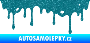 Samolepka Stékající skvrna 004 pravá Ultra Metalic tyrkysová