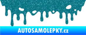 Samolepka Stékající skvrna 006 levá Ultra Metalic tyrkysová