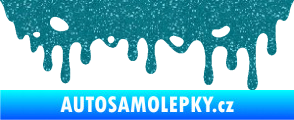 Samolepka Stékající skvrna 006 pravá Ultra Metalic tyrkysová